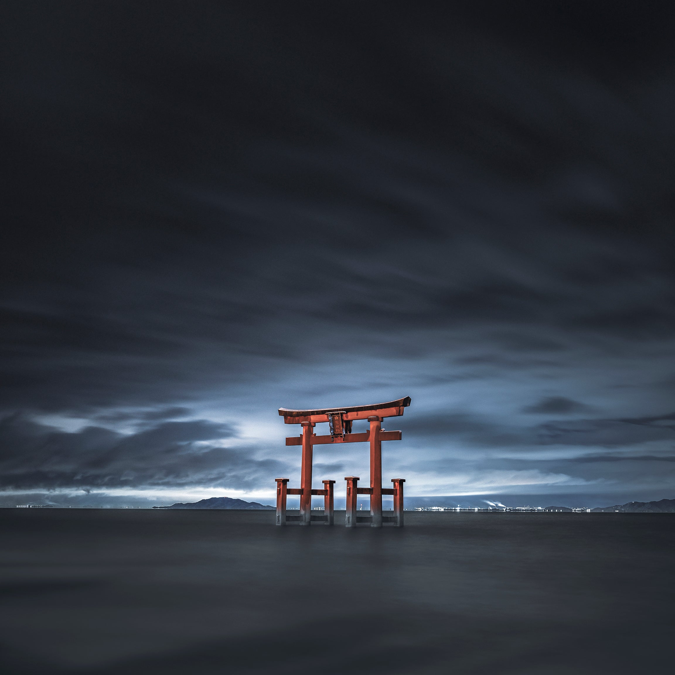 冠雪の朱影。 (滋賀県高島市